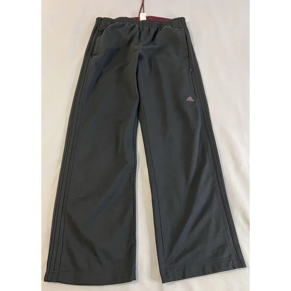 Adidas Training Athletic Sweatpants Fitness‎ Black And Burgundy Mens Sz XL